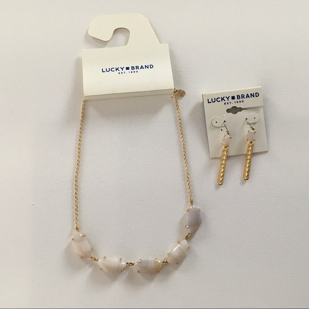 NEW Lucky brand necklace & earring set - Picture 3 of 14
